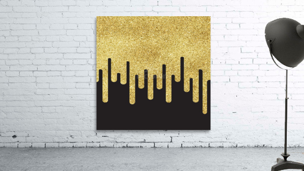 Dripping Gold Glitter Wall Preview
