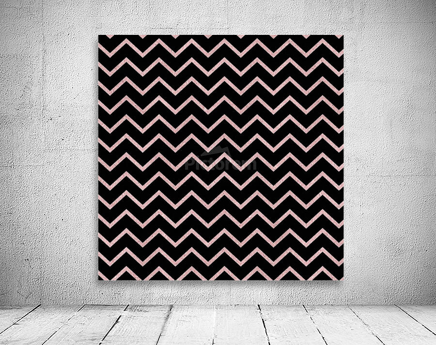 Rose Gold Chevron Glitter Wall Preview