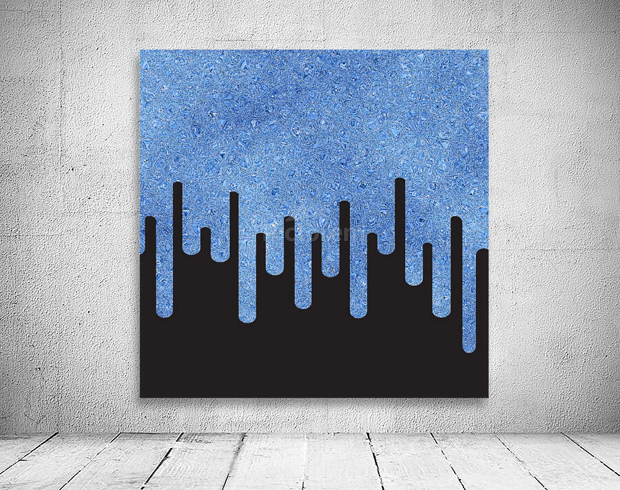 Dripping Blue Glitter Wall Preview
