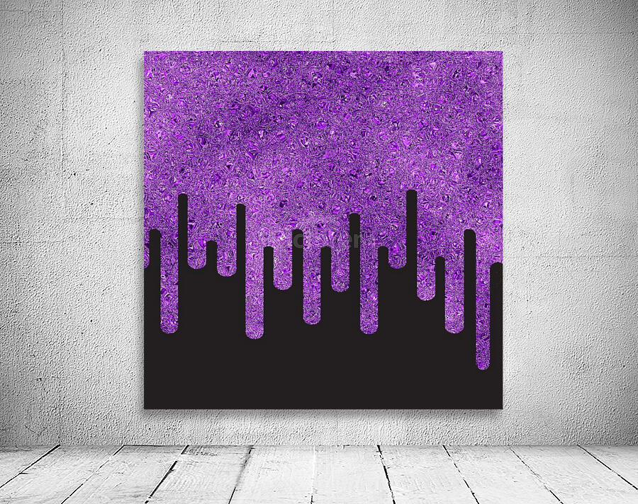 Dripping Violet Glitter Wall Preview