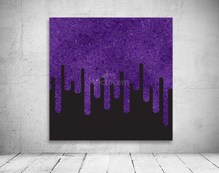 Dripping Indigo Glitter Wall Preview
