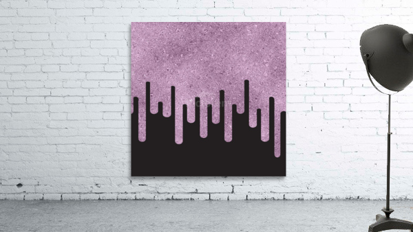 Dripping Lavender Glitter Wall Preview