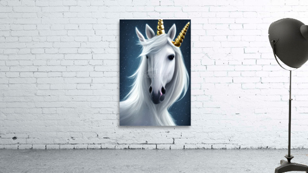 White Unicorn Wall Preview