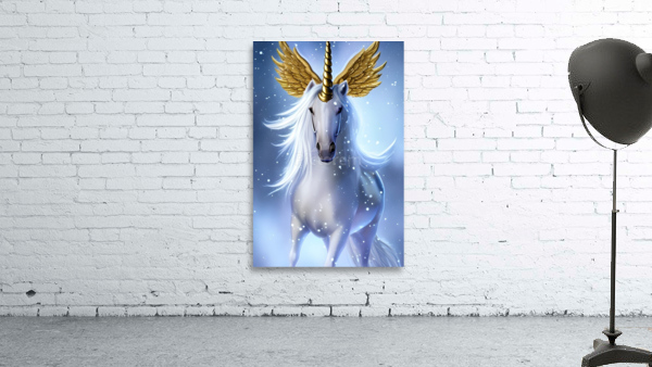 White Cute Unicorn Wall Preview