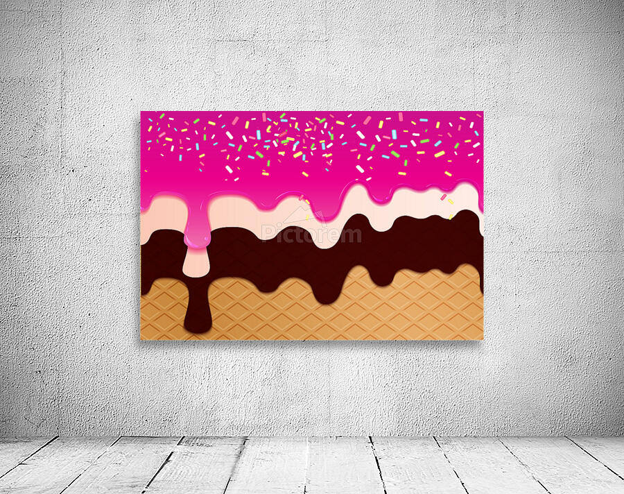 Dark Pink Waffle Drips Wall Preview
