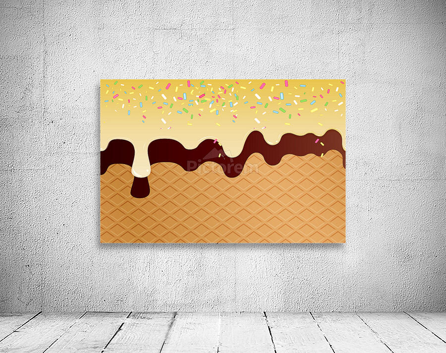 Ivory Creamy Waffle Artwork Wall Preview
