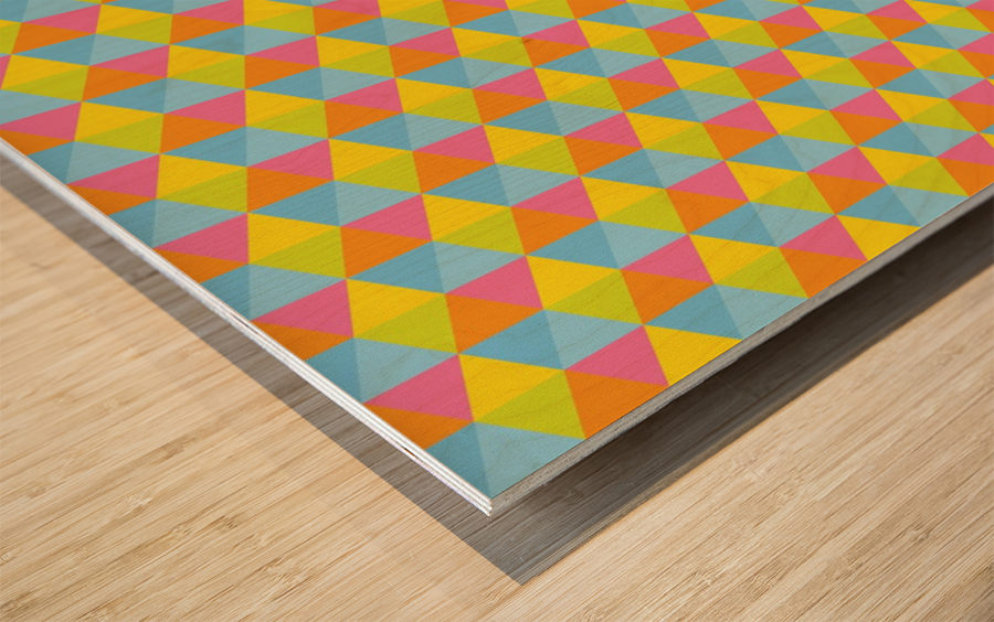 Hexagon Seamless Pattern Artwork Wood print