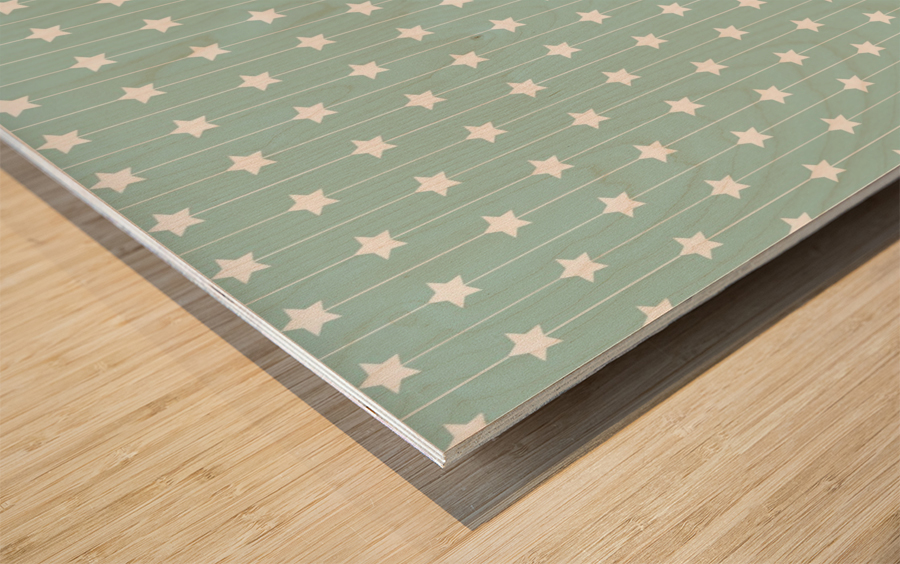 Star Seamless Pattern Art Wood print