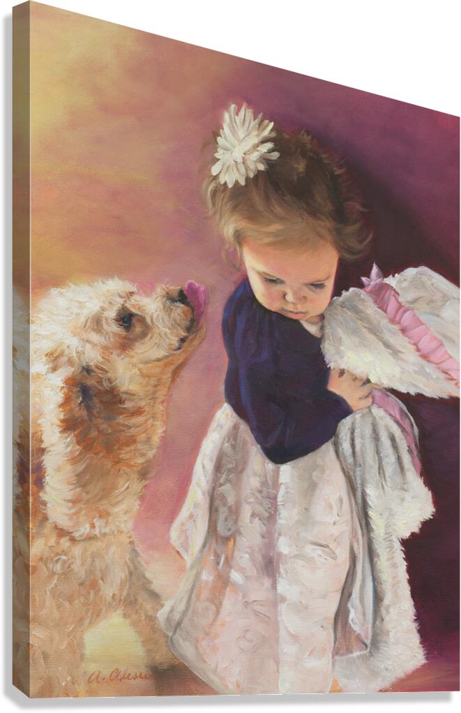 Extending A Kiss Canvas Print