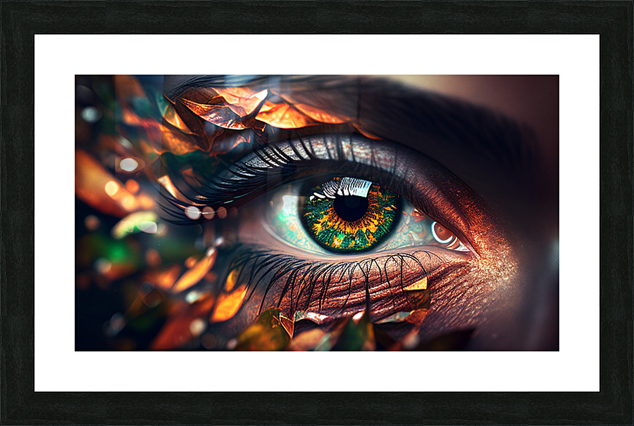 Green Eyes  Picture Frame print