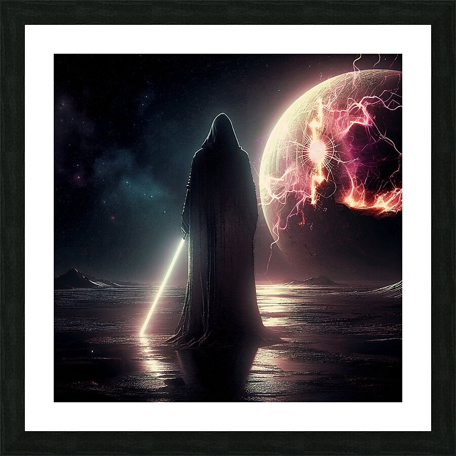 Lonely warrior noDDF05 Picture Frame print