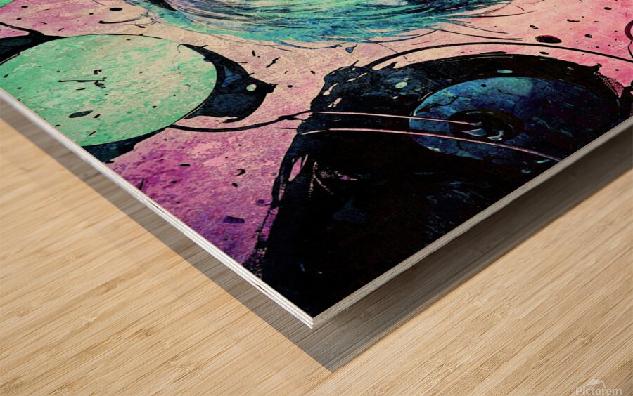 technicolor punks level 1 Wood print
