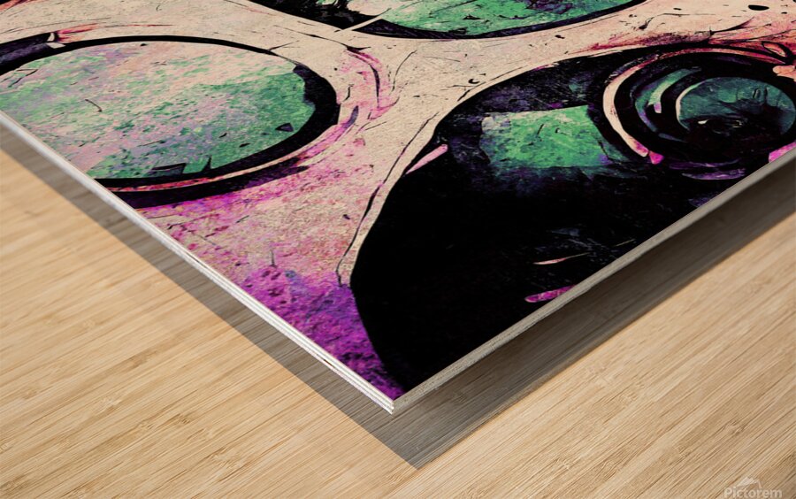 technicolor punks level 3 Wood print