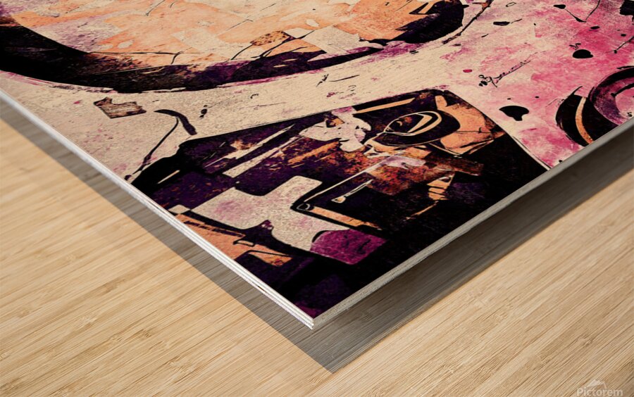 technicolor punks level 5 Wood print
