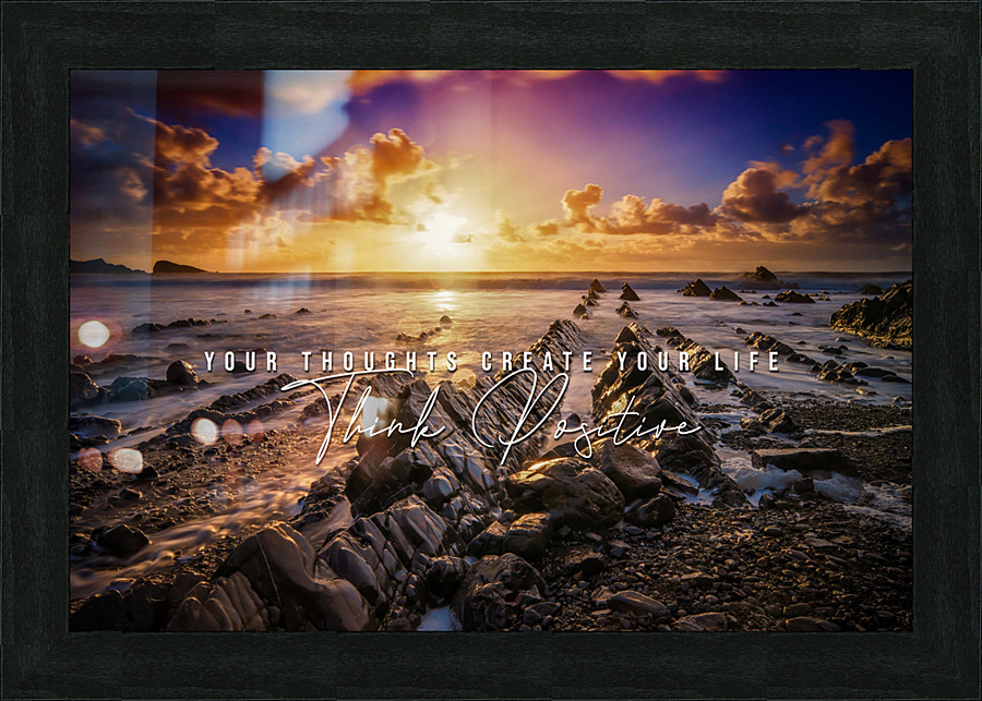 THINK POSITIVE Picture Frame Printing