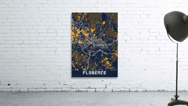 Florence City Map Wall Preview