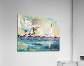 Flamingo Parade Acrylic Print