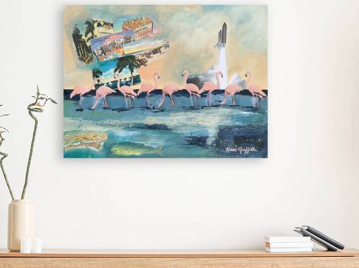 Flamingo Parade by Rene Griffith