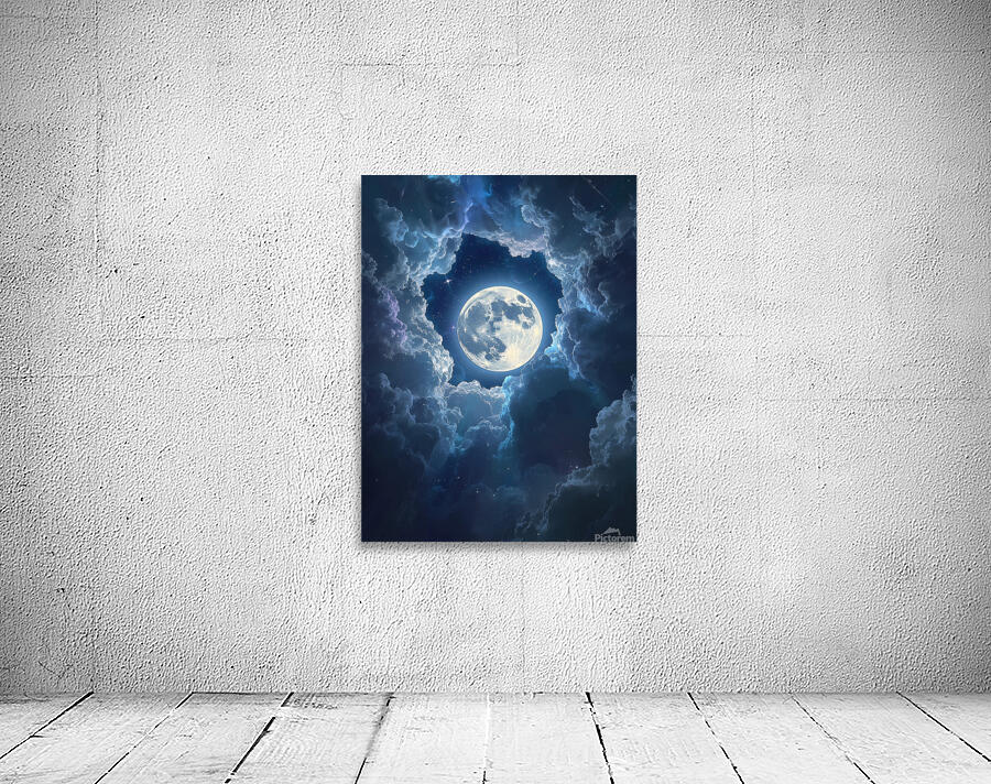 The Magical Moon Among the Clouds – A Fantasy Night Scene That Sparks the Imagination Wall Preview