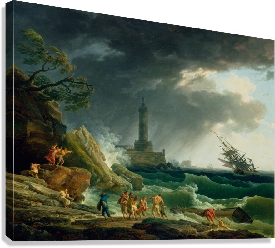 Claude Vernet Painting Canvas Print