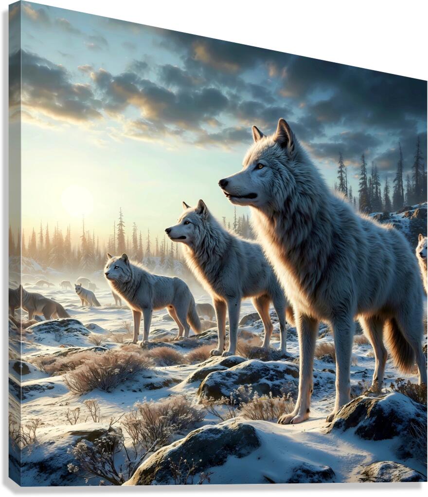Wolf Arctic Wolf Pack by Melds Gallery Wall Art