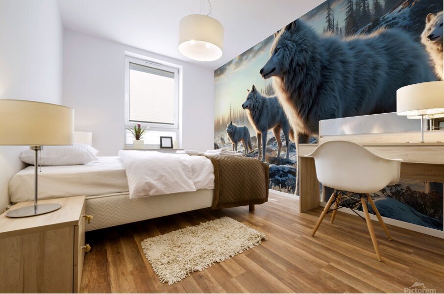 Wolf Arctic Wolf Pack Mural print