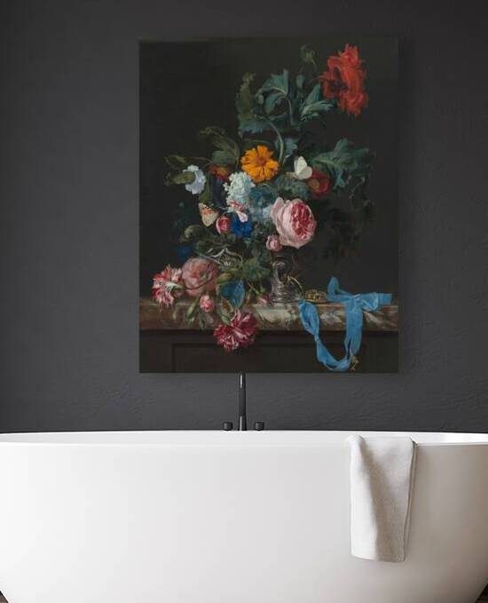 Flower Still Life with a Timepiece. by Melds Gallery