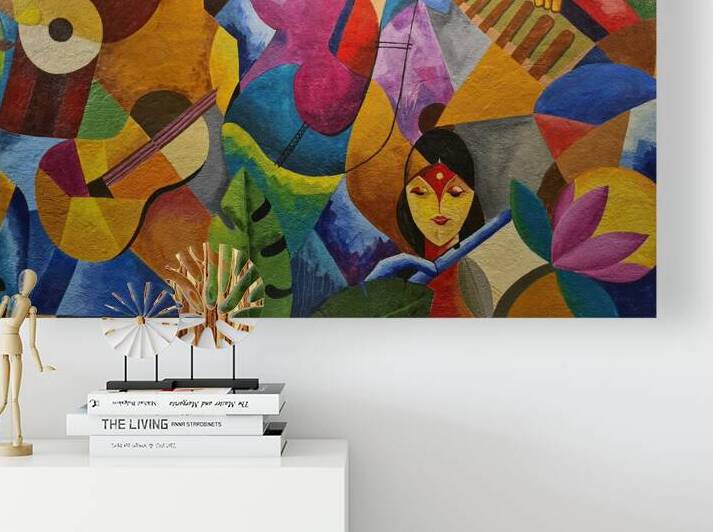 Abstract wall painting of a culture by Melds Gallery