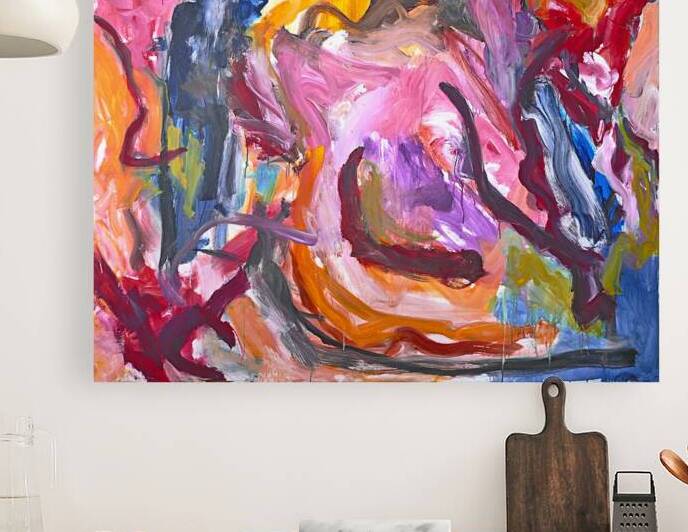  Enchanted Woods - a large abstract acryl painting on canvas with colorful colors  by Melds Gallery