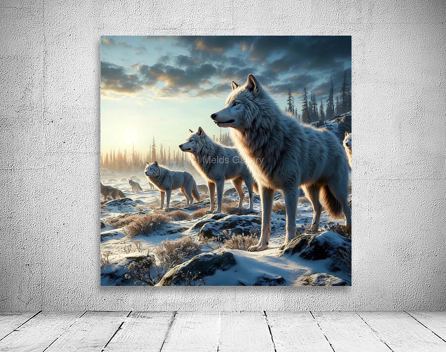 Wolf Arctic Wolf Pack Wall Preview