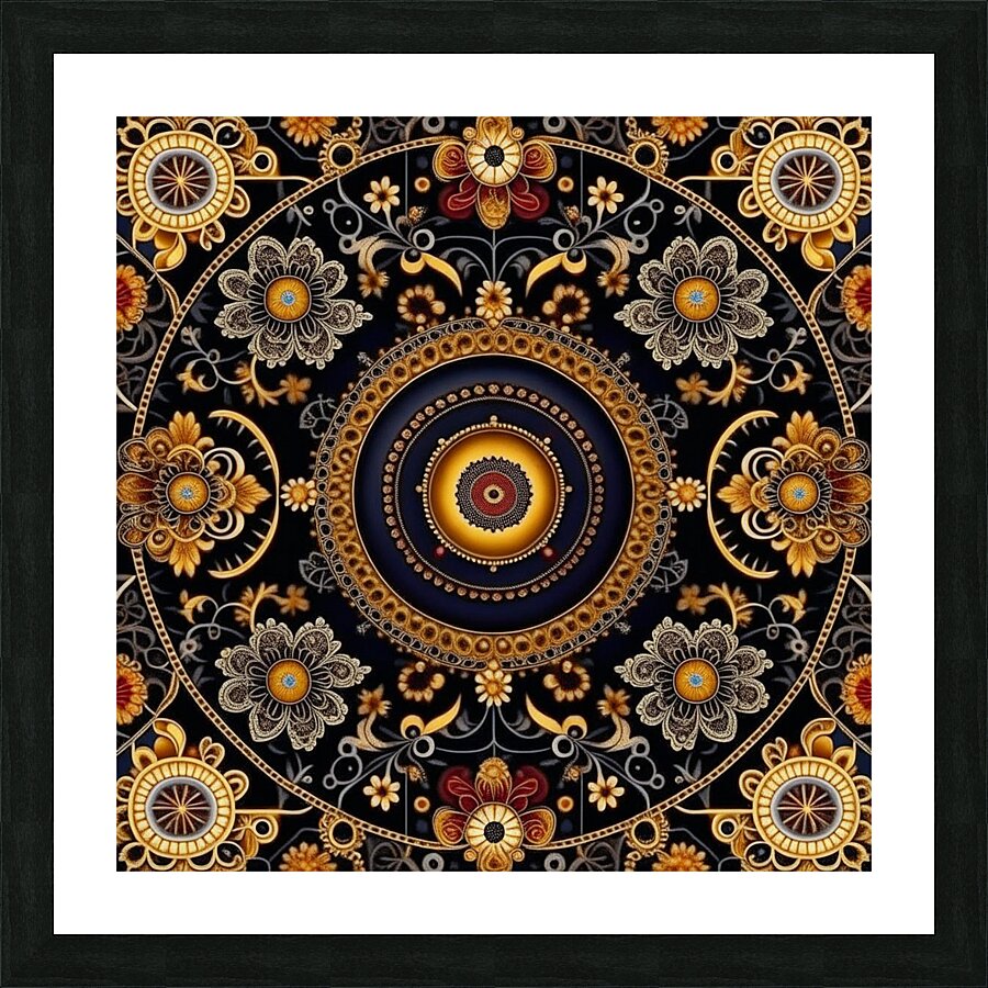  Floral pattern  8 Picture Frame print