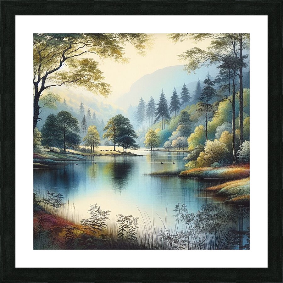  Quiet river  Picture Frame print
