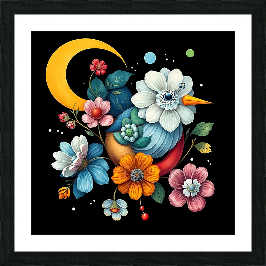 Floral fantasy Picture Frame print