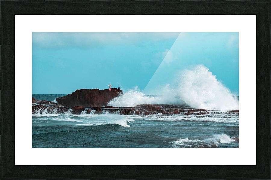 Cross at Sea Picture Frame print