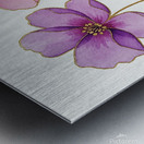 Golden Hour Blooms Metal print