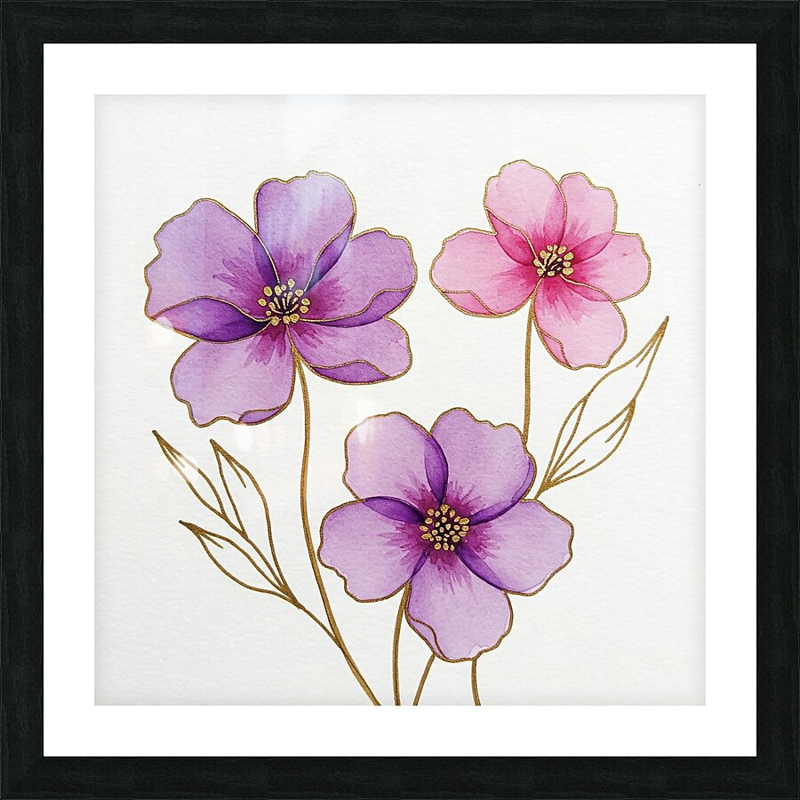 Golden Hour Blooms Picture Frame print