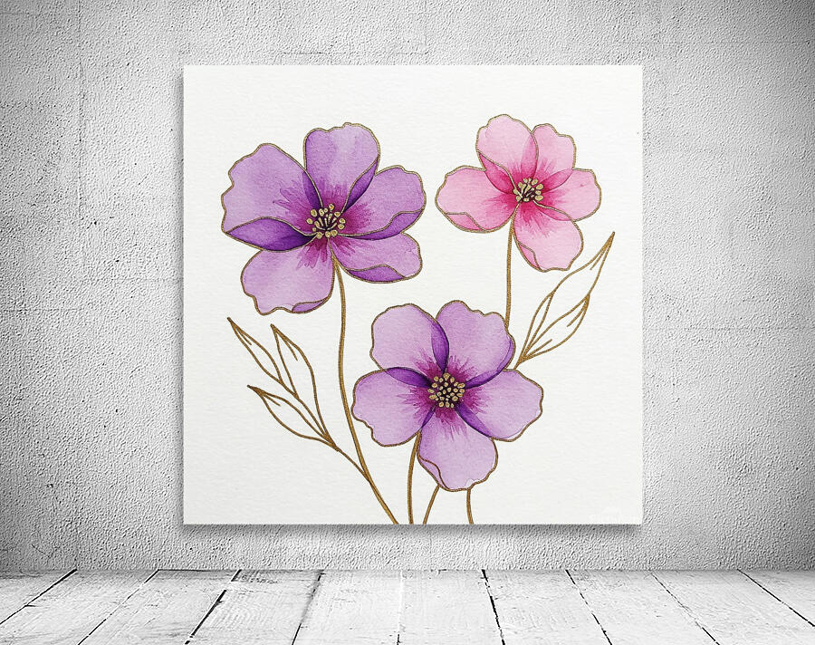 Golden Hour Blooms Wall Preview