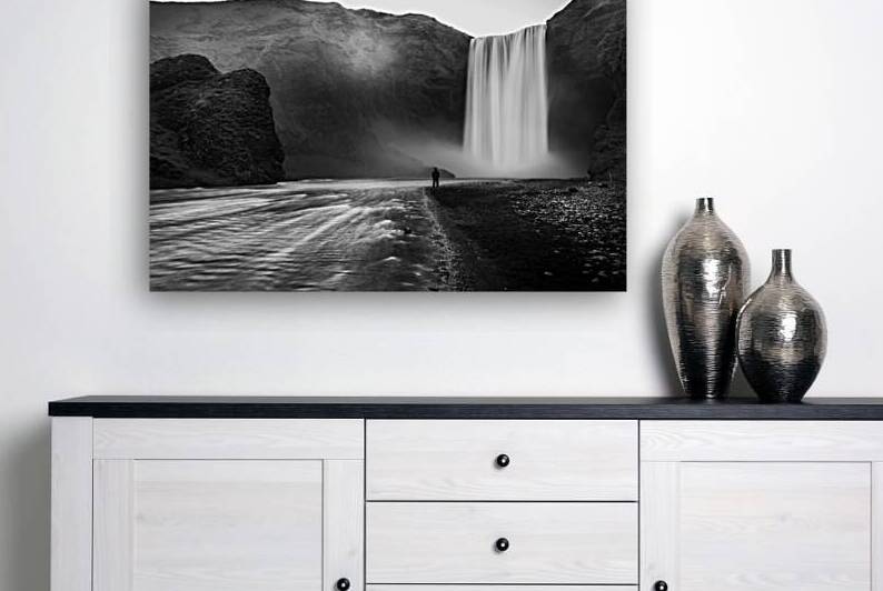 Skogafoss in Mono by Kris Tynski Photography