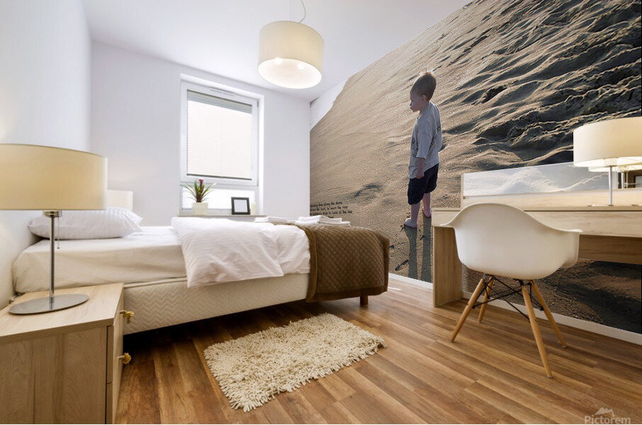 Boy on the Sand Mural print