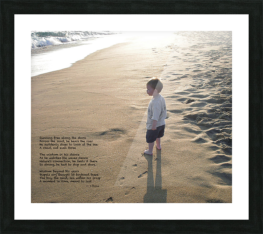 Boy on the Sand Picture Frame print