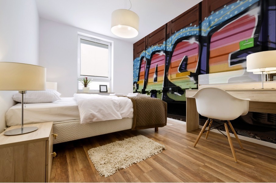 Train Graffiti Mural print