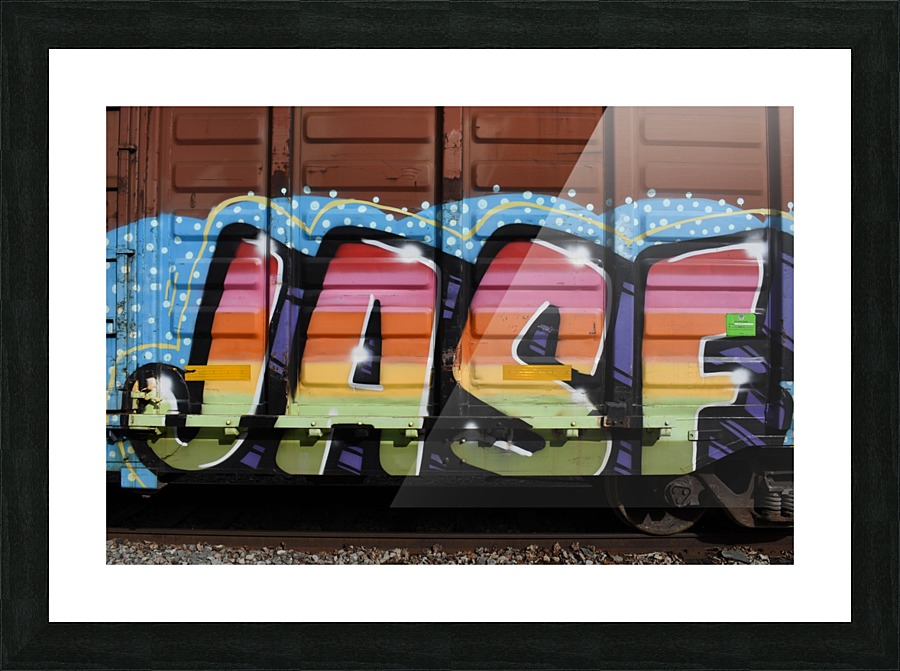 Train Graffiti Picture Frame print