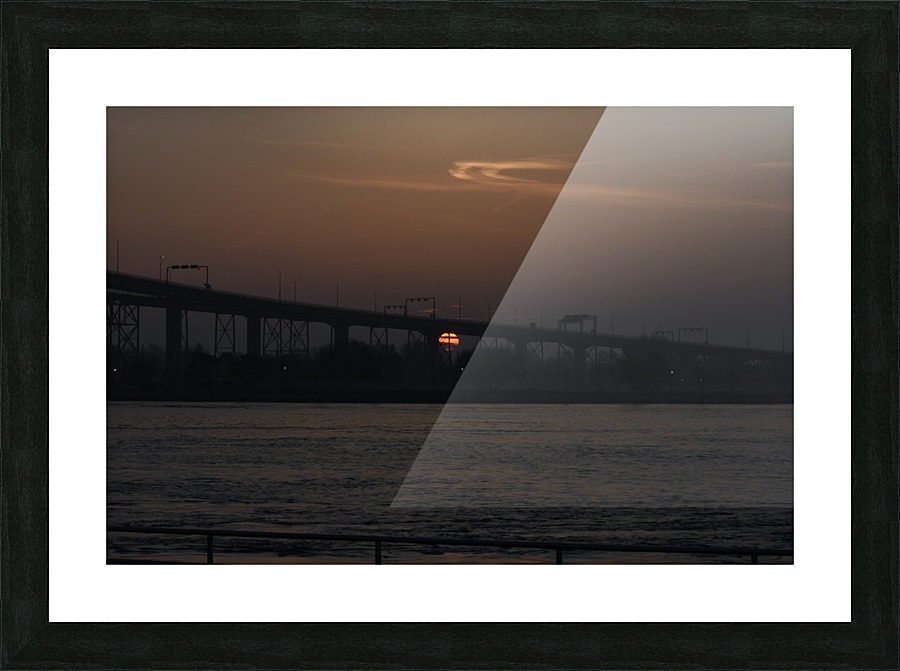 Bluewater Bridge Sunrise Picture Frame print
