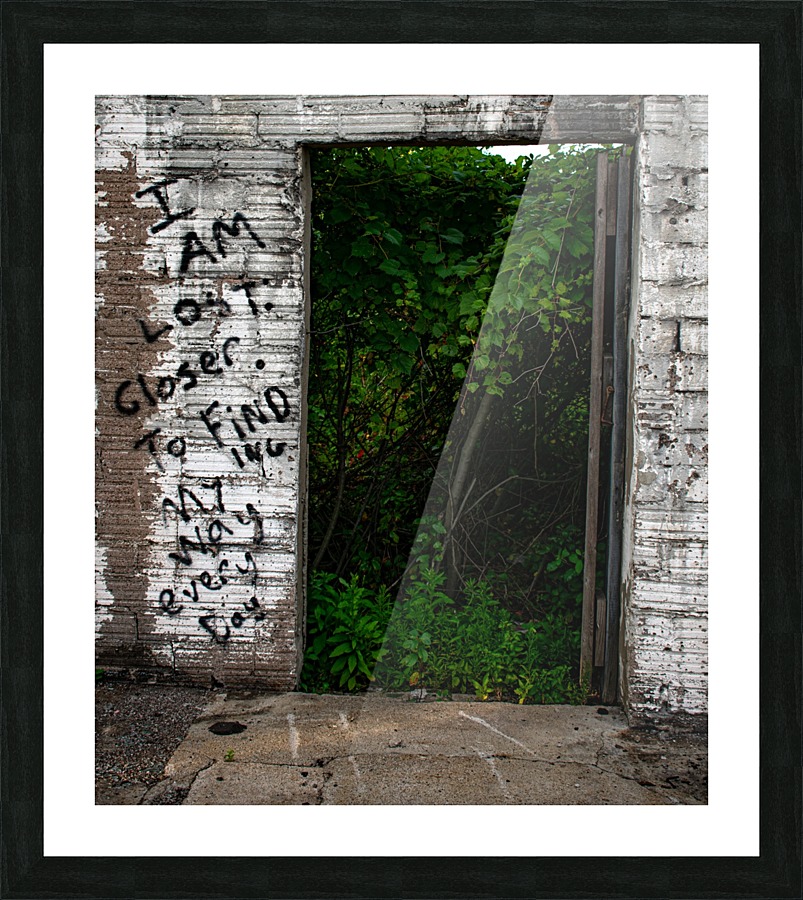 Doorway Graffiti Picture Frame print
