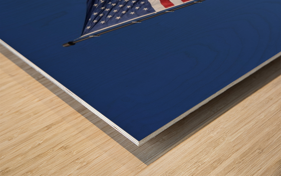 American Flag Wood print
