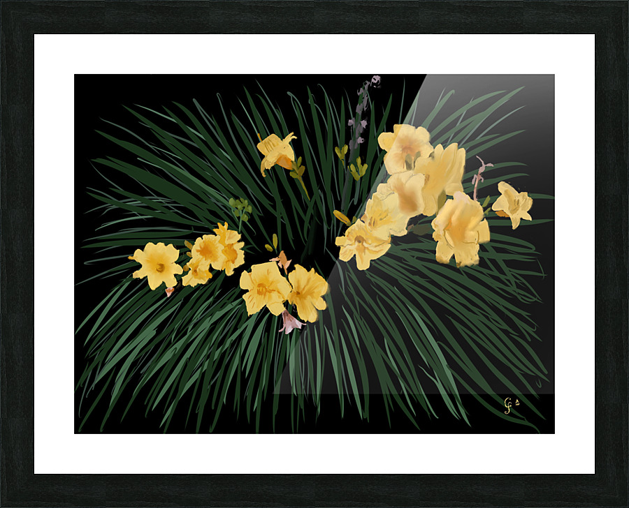 Fleurs dansantes Picture Frame print