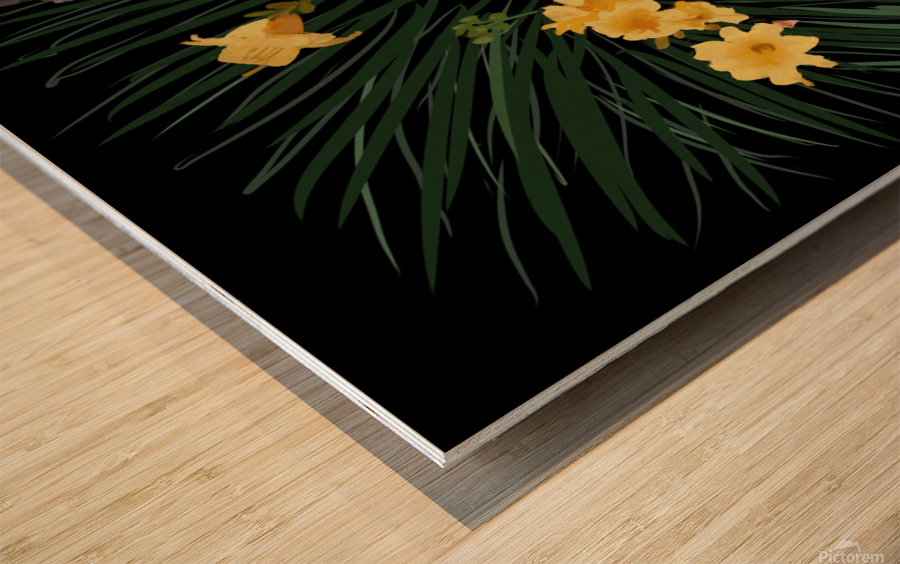 Fleurs dansantes Wood print