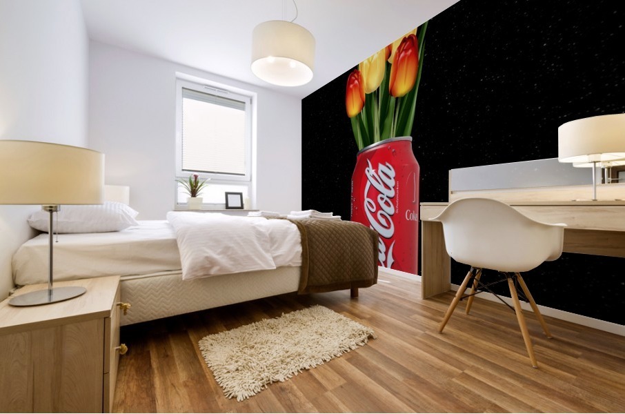 Cola Canned Flowers Mural print
