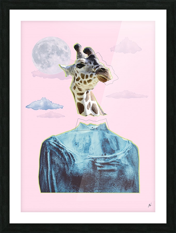 Middle Age Giraffe Picture Frame print
