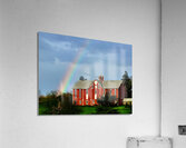 Rainbow & Barn Acrylic Print